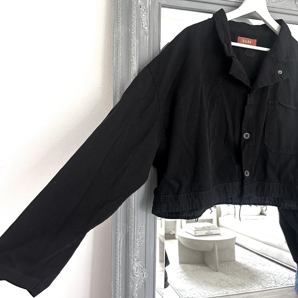 Black Cropped Performance Jacket - Picture 2 of 9